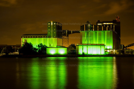 Commercial Property Photography Newcastle: Grain Corp Light up Silos 1