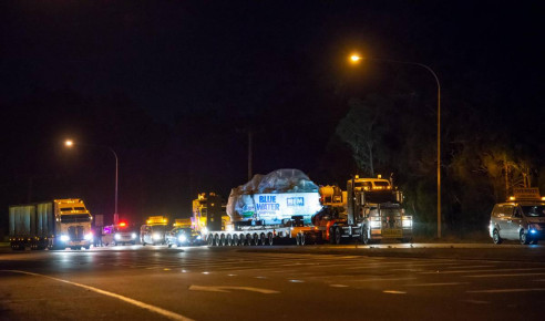 Industrial Photography: Transport of North West Rail Link Tunnel Boring Machine 34