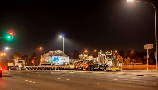 Industrial Photography: Transport of North West Rail Link Tunnel Boring Machine 37