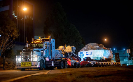 Industrial Photography: Transport of North West Rail Link Tunnel Boring Machine 42