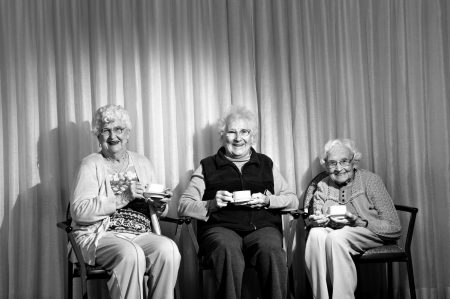 Portrait of Ladies having a cup of tea in a Retirement Village